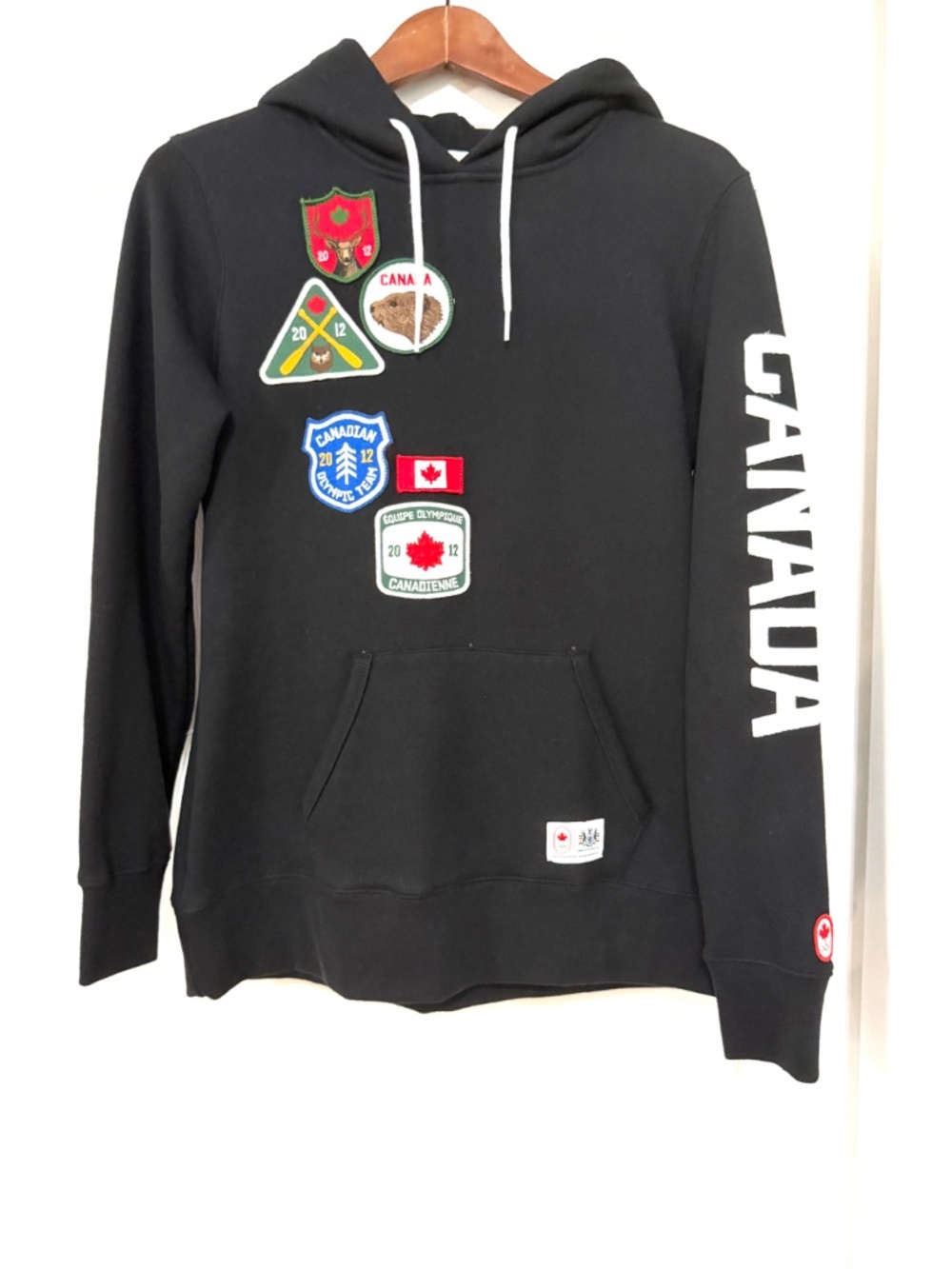 HBC Team Canada 2012 London Olympics Patch Hoodie - Women's Small - Picture 13 of 13